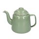Theepot, emaille, groengrijs/wit, 1,5 L