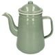 Koffiepot, emaille, groengrijs/wit, 1,3 L