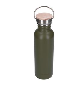 Water bottle, stainless steel, green, 750 ml