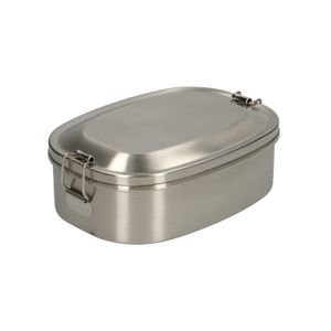 Lunch box, stainless steel, 16.5 x 12 cm
