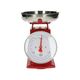Balance de cuisine, métal, rouge, 3 kg 