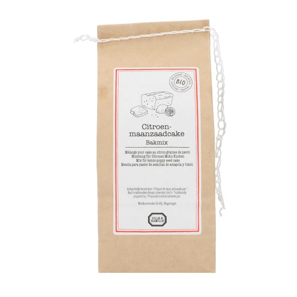 Bakmix voor citroen-maanzaadcake, biologisch, 500 gr