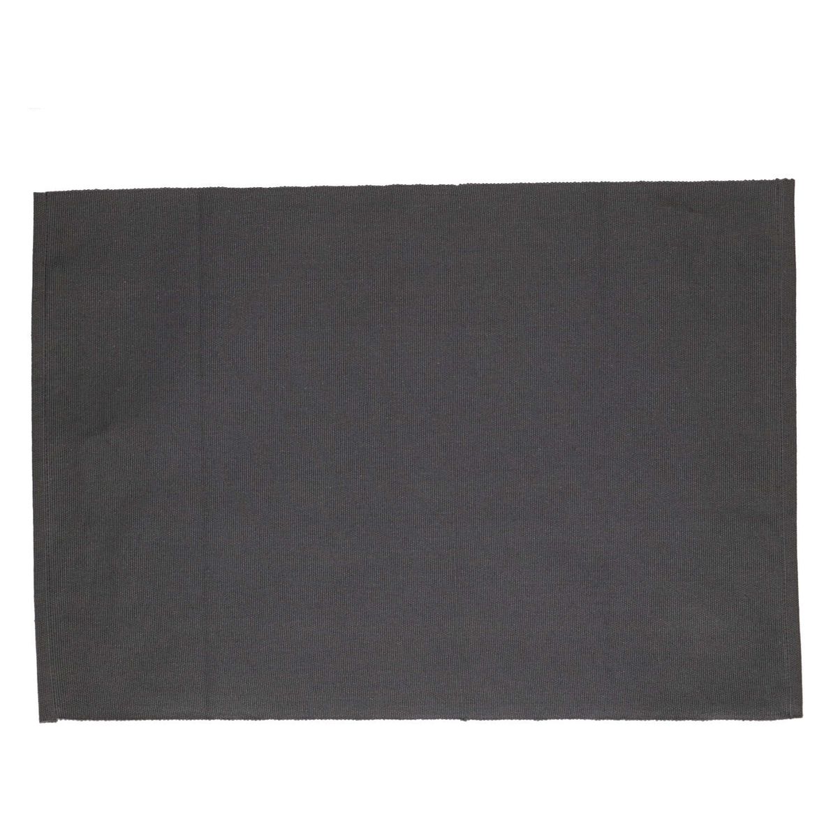 Place mat, organic cotton, dark grey Placemats Dille & Kamille
