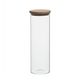 Storage jar with bamboo lid, glass, 1650 ml