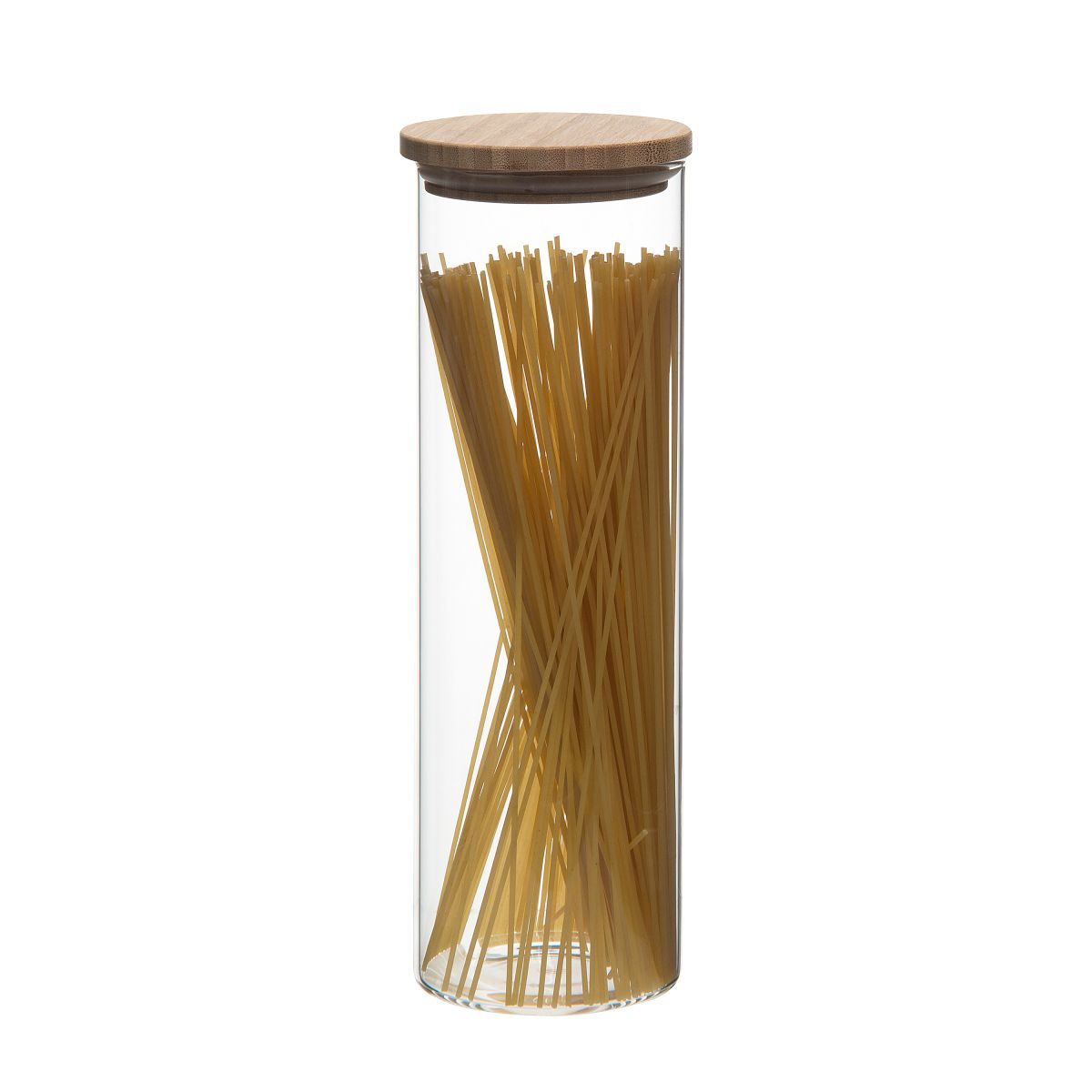 Storage jar with bamboo lid, glass, 1650 ml Food storage Dille