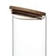 Storage jar with bamboo lid, glass, 1650 ml