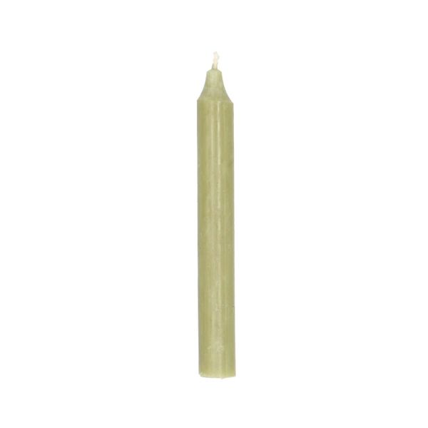 Dinner candle, moss green, 18 cm