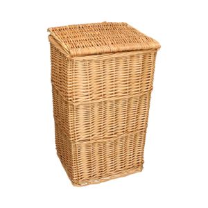 Laundry basket, straight, willow, with lining, middle