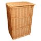Laundry basket, straight, willow, with lining, large
