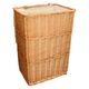 Laundry basket, straight, willow, with lining, large
