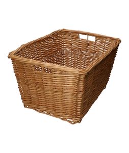 Low laundry basket, willow, medium