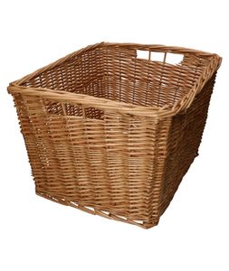 Low laundry basket, willow, large