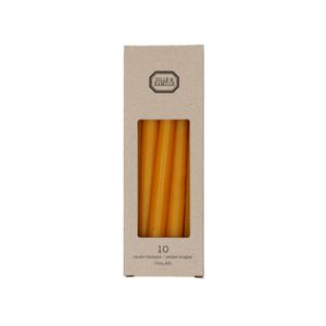 Candles, yellow ochre, 17 cm, pack of 10