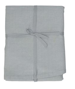Tafelkleed rond, bio-katoen, grijs gemêleerd, Ø 180 cm