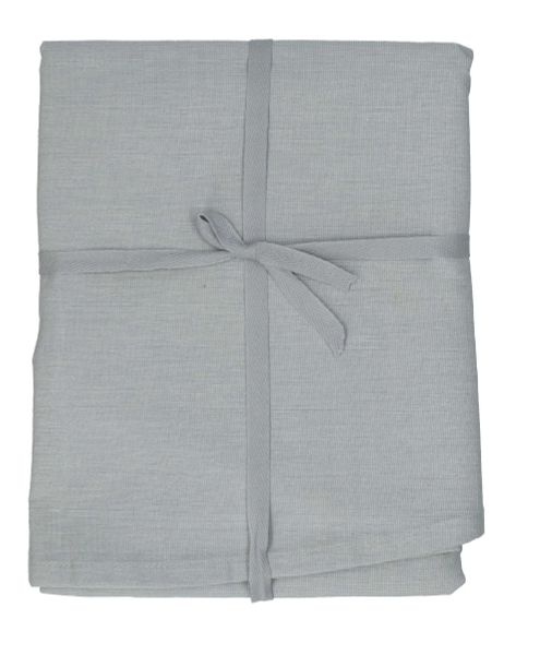 Round tablecloth, organic cotton, grey blend, Ø 180 cm