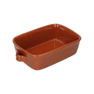 Oven dish, red earthenware, 20 x 13.5 cm