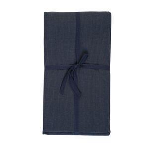 Tablecloth, organic cotton, midnight blue blend, 140 x 180 cm