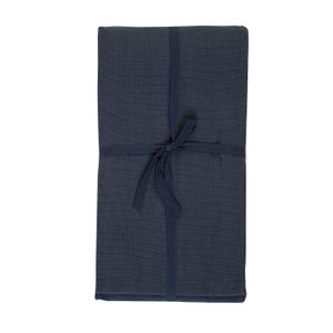 Tablecloth, organic cotton, midnight blue blend, 145 x 250 cm