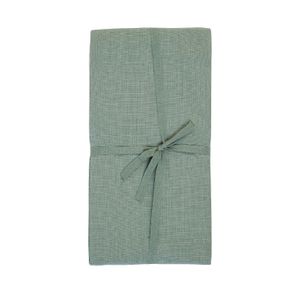 Nappe, coton bio, gris-vert foncé chiné, 140 x 180 cm