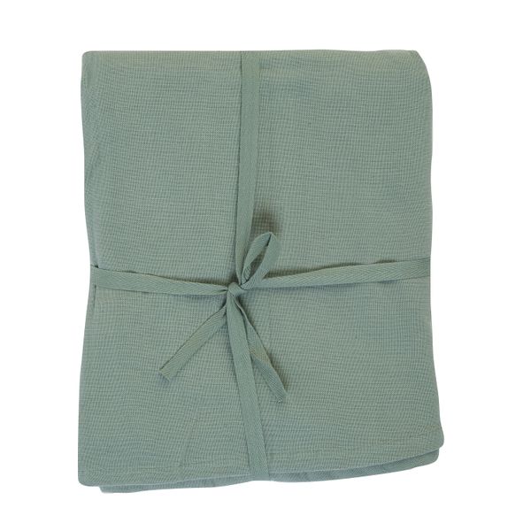 Nappe ronde, coton bio, gris-vert foncé chiné, Ø 180 cm