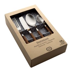 Cutlery set, maple wood, 16-piece