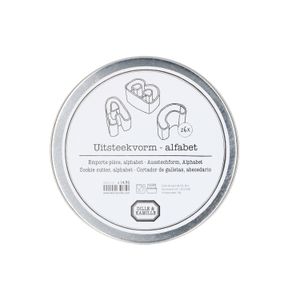 Emporte-pièces en boîte, inox, lettres