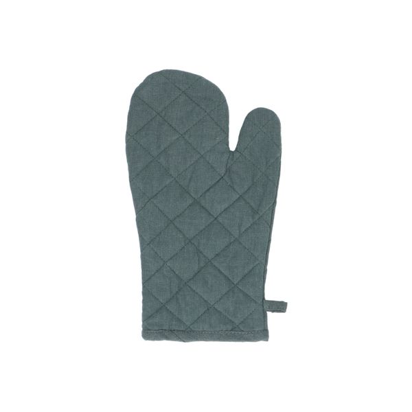 Ovenwant, bio-katoen, donkergroen gemêleerd