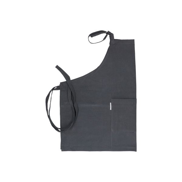 Apron, organic cotton, dark grey blend