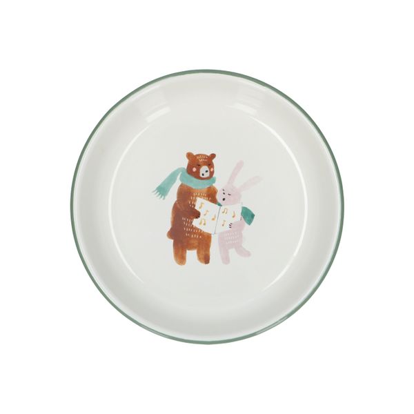 Assiette creuse, émail, ours & lapin, Ø18 cm | Vaisselle émaillée chez  Dille & Kamille