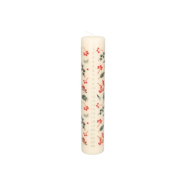 Adventskaars, takjes en bessen, 24,5 cm