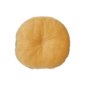Kussen, velours, okergeel, Ø 40 cm
