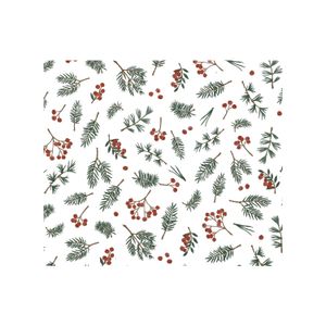 Geschenkpapier, Zweige und rote Beeren, 70 x 250 cm 