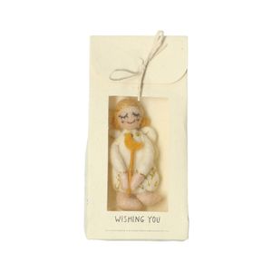 Carte de vœux/sachet cadeau avec ange, feutrine