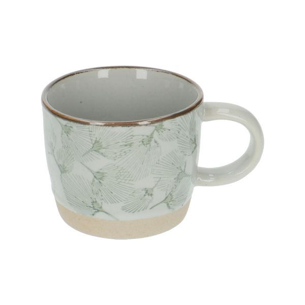 Kop met oor, steengoed, groen blad