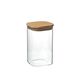 Vorratsglas quadrat mit Bambusdeckel, 540 ml