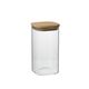 Vorratsglas quadrat mit Bambusdeckel, 780 ml