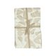 Nappe, coton bio, blanc à motif de feuillage taupe, Ø 180  cm