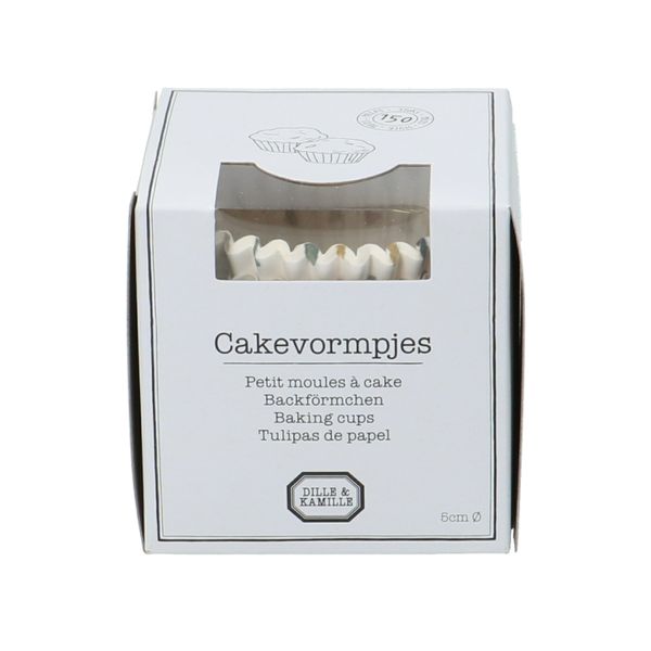 Cakevormpjes, papier, wit met driehoekjes, groot