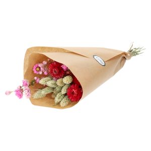 Droogbloemen, gemengd boeket, roze