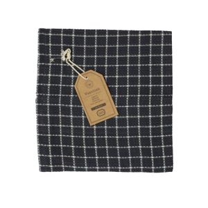 Dishcloth, organic cotton, midnight blue/white chequered
