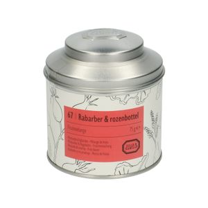 Rabarber & rozenbottel, Fruitmelange, blik, 75 gram