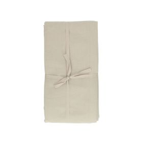 Tablecloth, organic cotton, pebble, 145 x 300 cm
