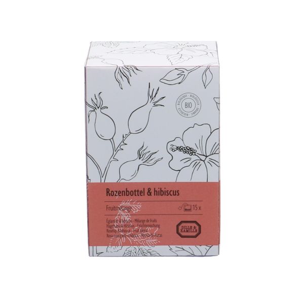 Rozenbottel & hibiscus, Fruitmelange, 15 theebuiltjes
