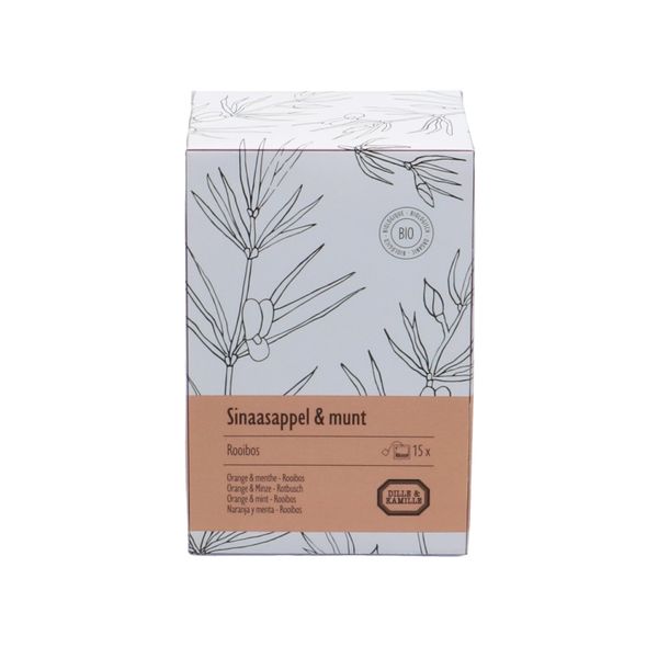 Sinaasappel & munt, Rooibos, 15 theebuiltjes