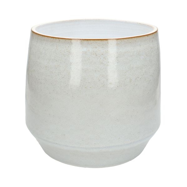 Flowerpot, earthenware, white, Ø 26 cm