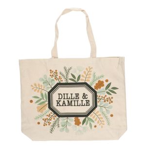 Bag, Dille & Kamille, organic cotton, twigs and leaves, large 