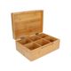 Tea caddy, 6 compartments, bamboo