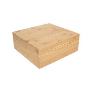 Tea box, 9 compartments, bamboo