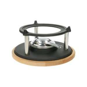 Warming stand, cast iron, black