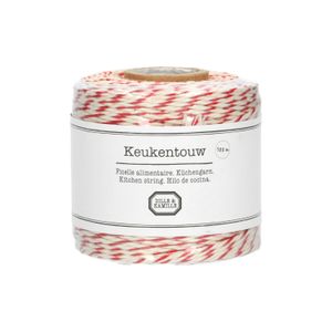 Keukentouw, rood/ wit Keukentouw, rood/ wit